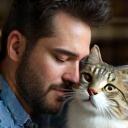Karim D. et son chat Nina